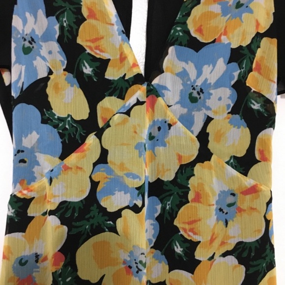 Club Monaco Coran Floral Flutter Sleeve Cutout Back Midi Dress Size 4 NWT - Picture 7 of 14